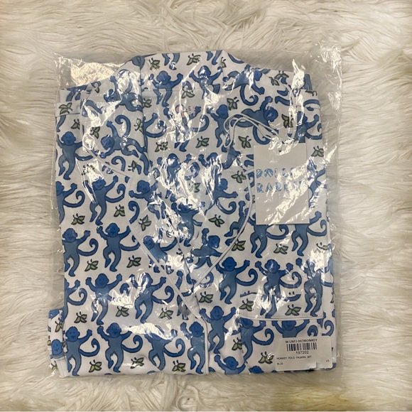 Roller Rabbit Blue Monkey Polo Pajamas - Picture 5 of 5